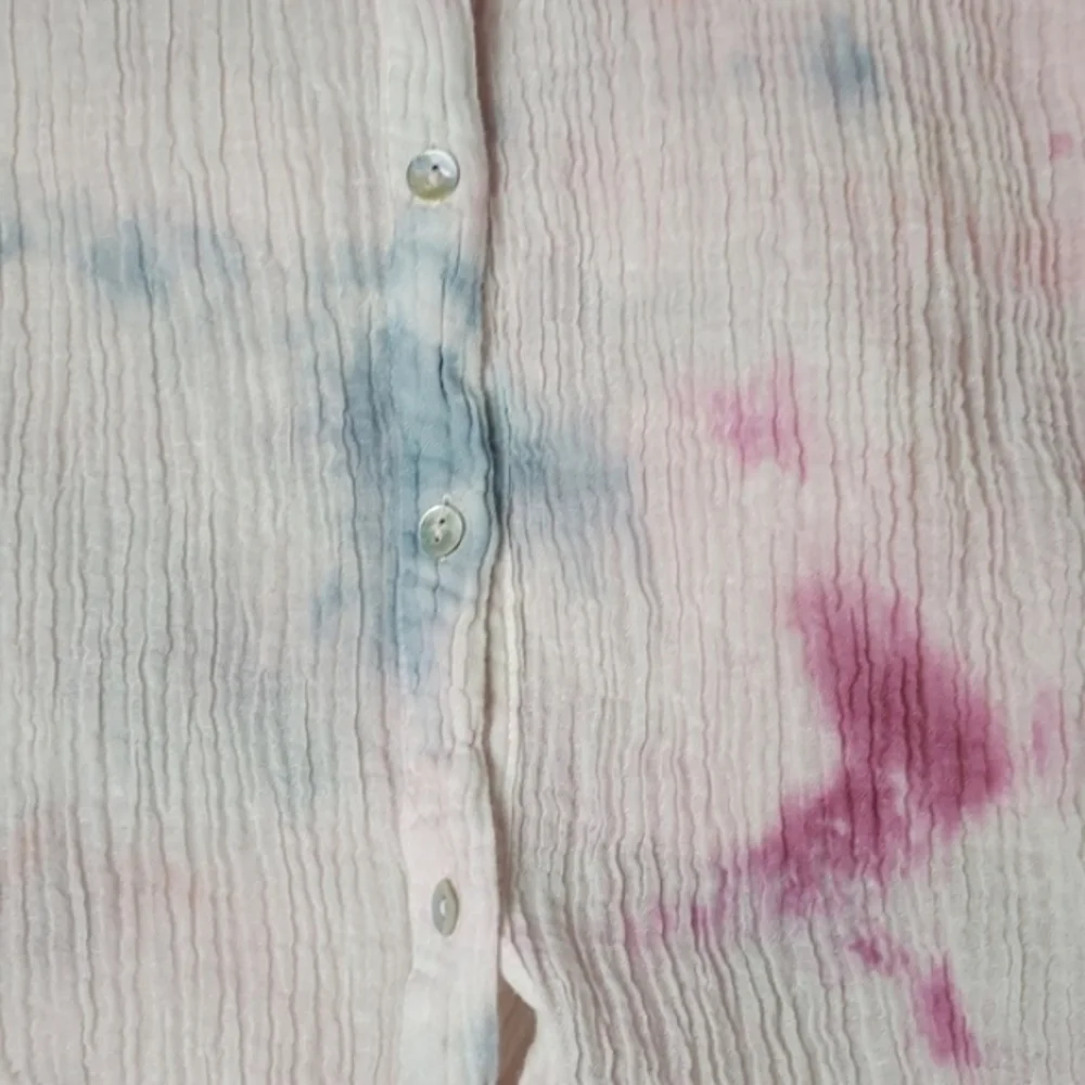Free People Happiest Morning Button Down Dress Linen Cotton Medium